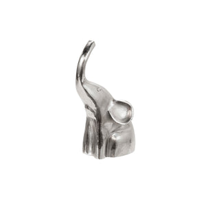Aluminum Sitting Elephant, 10", Silver - ReeceFurniture.com