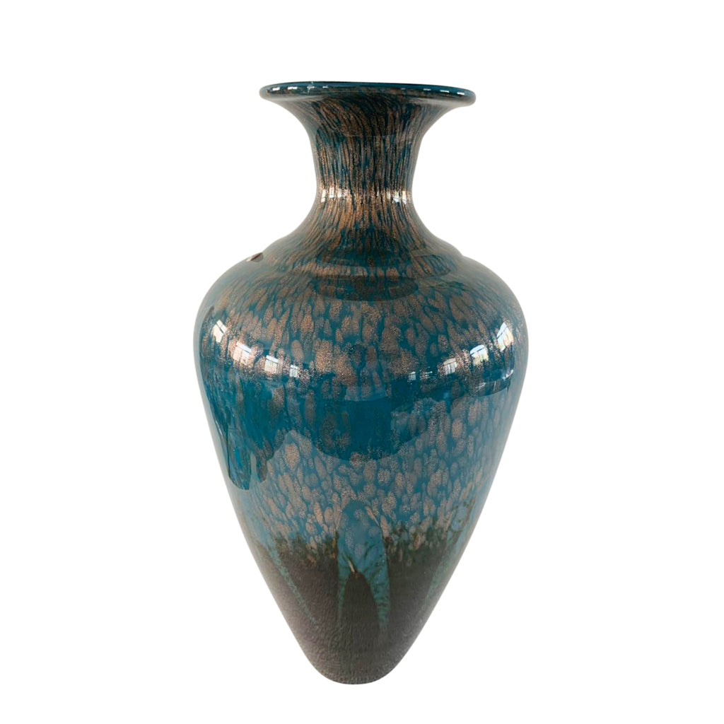 Glass 20" Vase, Blue Mix - ReeceFurniture.com