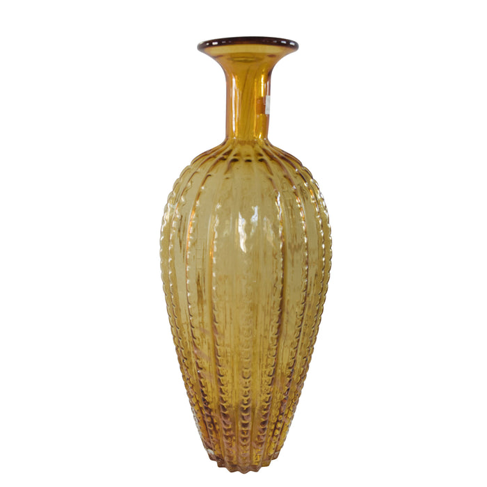 Glass 20" Vase, Amber