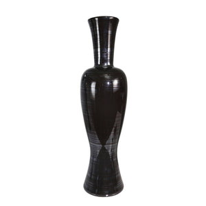 Ceramic 28" Vase, Pearl Black - ReeceFurniture.com