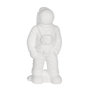 Ceramic 12" Astronaut Statuette, White - ReeceFurniture.com