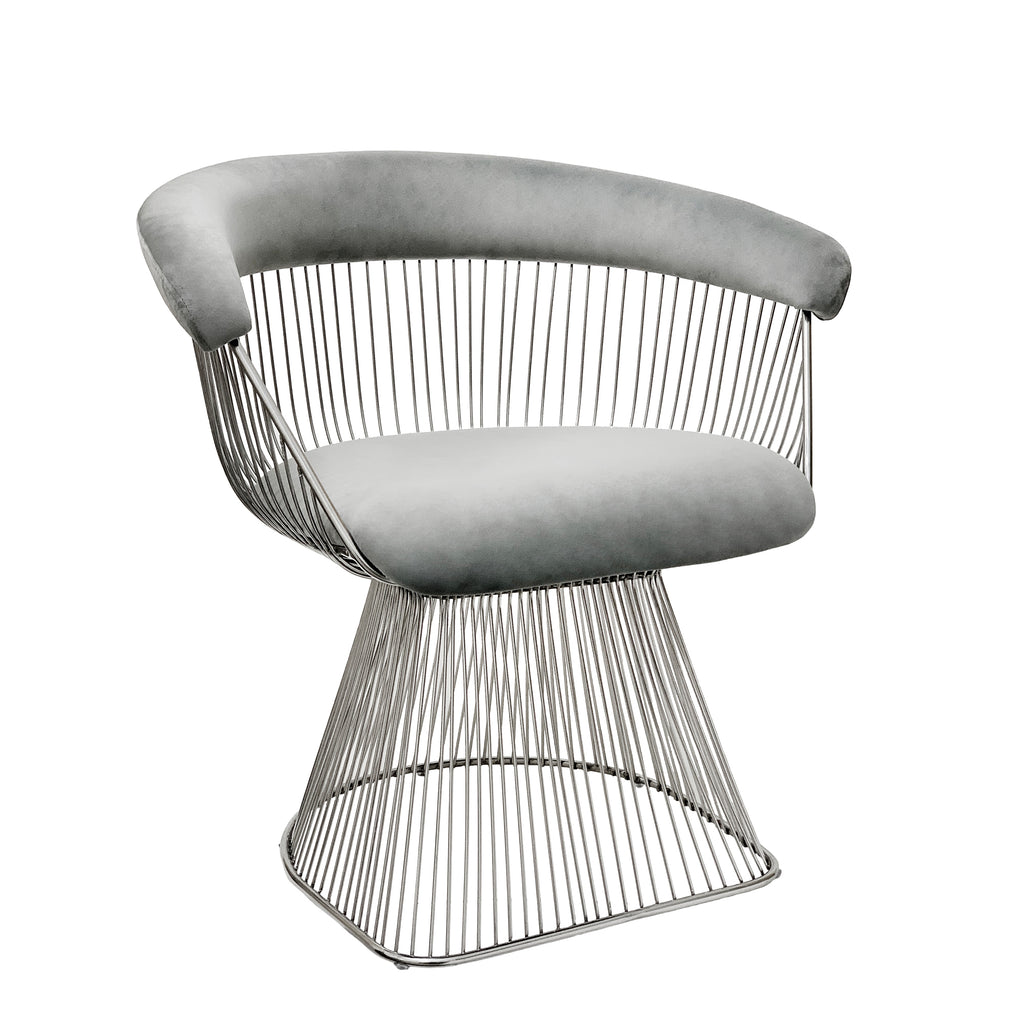 Strand Chair, Gray/Silver - ReeceFurniture.com