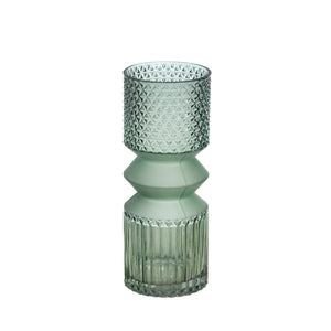 Glass 10" Mallet Vase, Turq - ReeceFurniture.com