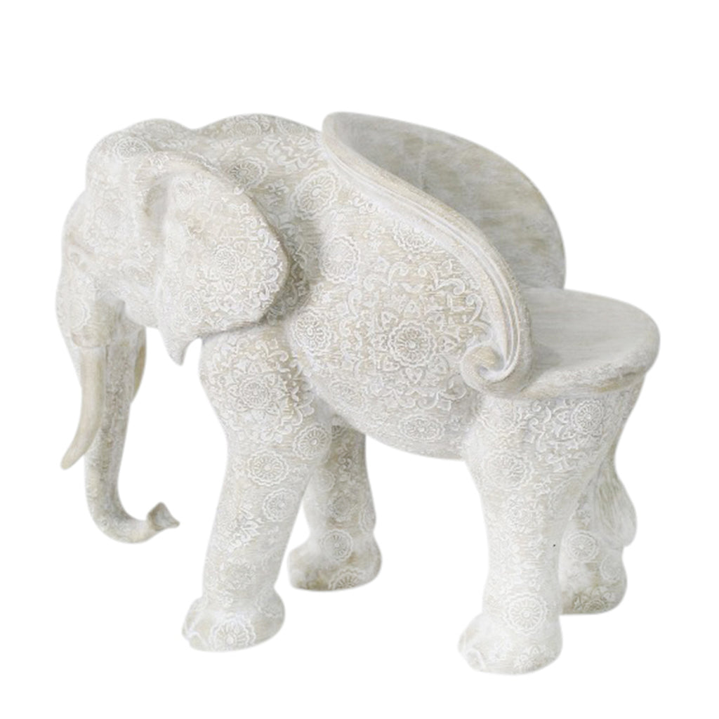 Resin, 36"H Elephant Chair, Grey - ReeceFurniture.com