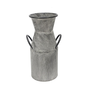 Metal 14" Deco Milk Jar W/ Handles, Black - ReeceFurniture.com