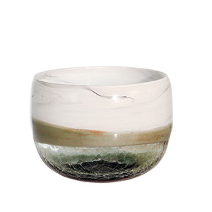 Glass 6" Smokey Bowl, Gray - ReeceFurniture.com