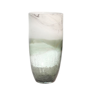 Glass 12" Smokey Vase, Gray - ReeceFurniture.com