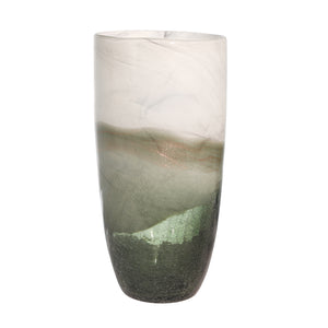 Glass 14" Smokey Vase, Gray - ReeceFurniture.com