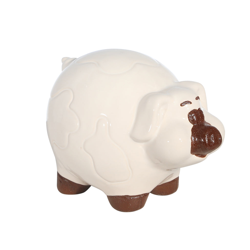 Ceramic 6" Barn Pig, Ivory - ReeceFurniture.com