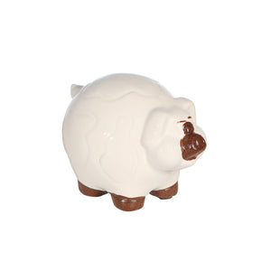 Ceramic 4" Barn Pig, Ivory - ReeceFurniture.com