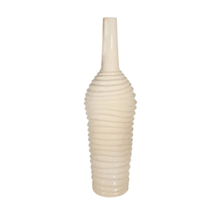 Ceramic 29", Crackled Vase, Beige - ReeceFurniture.com