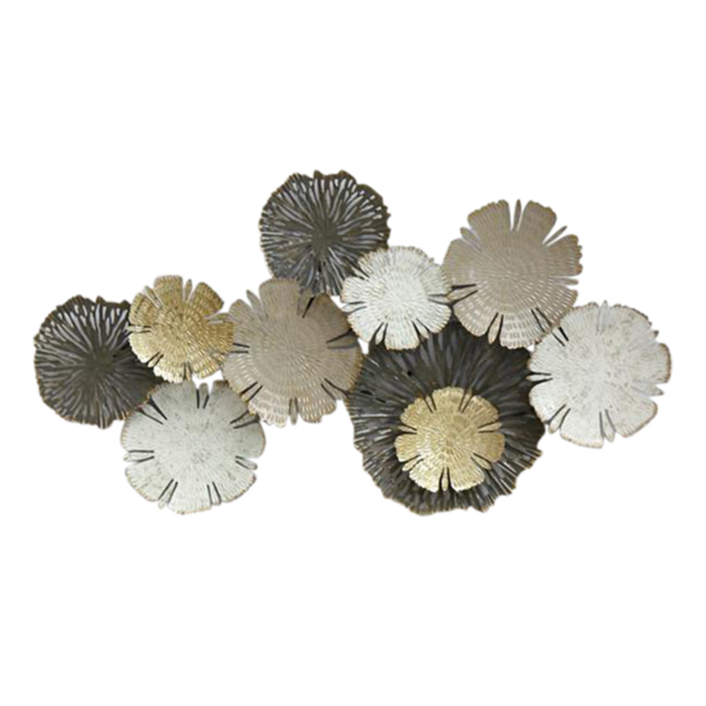 Metal 36" Lily Pads Wall Accent, Multi - ReeceFurniture.com