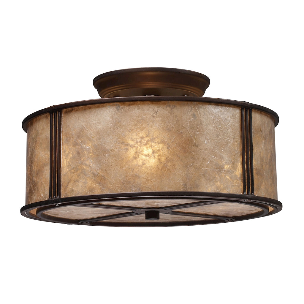 Barringer - Semi Flush Mount - Aged Bronze - ReeceFurniture.com