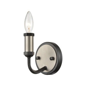 Cortlandt - Sconce - Gray Iron, Brushed Platinum, Brushed Platinum - ReeceFurniture.com