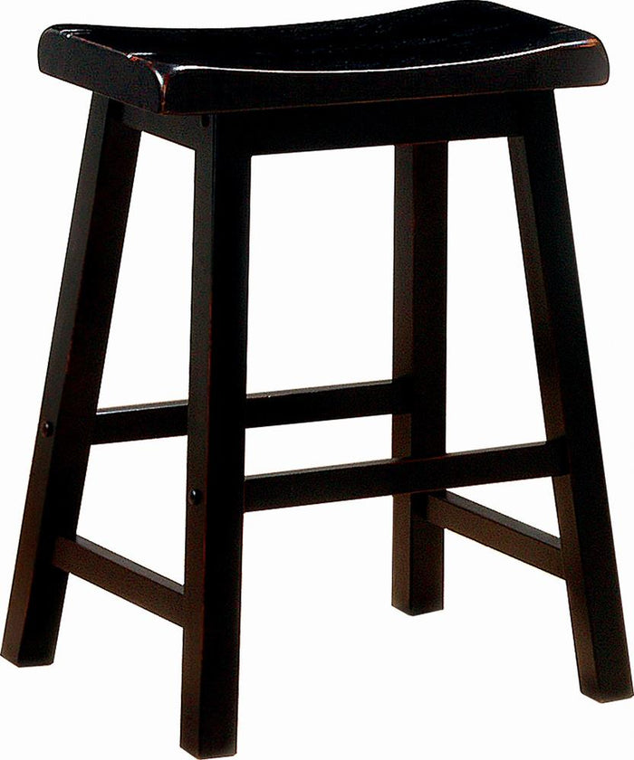 G180019 - Black Wooden Stool - Counter Height or Bar