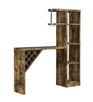 G182127 - 5-Shelf Bar Table Storage Antique Nutmeg - ReeceFurniture.com