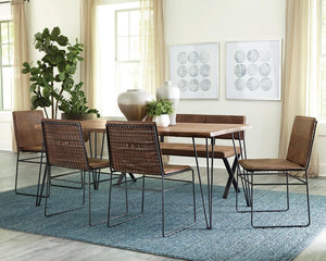 G192501 - Sherman Dining Set - Brown Upholstered Chairs - ReeceFurniture.com