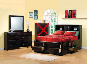G200413 - Phoenix 10-Drawer Bedroom Set - Deep Cappuccino - ReeceFurniture.com