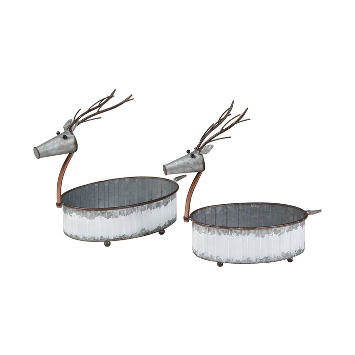 201080 - Winterbrigde Reindeer Pots (Set of 2)