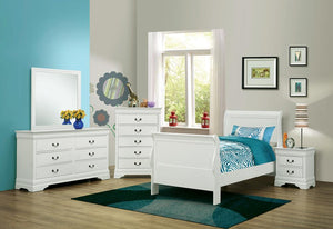 G204691 - Louis Philippe Bedroom Set - White - ReeceFurniture.com