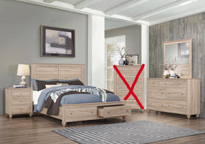 G205460 - Wenham Storage Bedroom Set - Natural Oak - ReeceFurniture.com