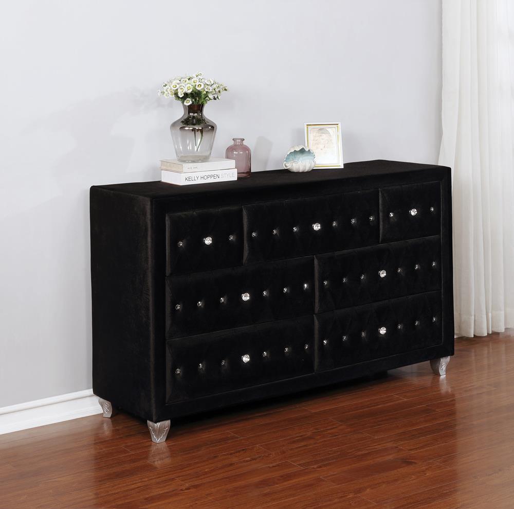 black velvet dresser set G206101 - Deanna Bedroom Material:Satin W07 Location Added while acrylic crystal Women's Sleeveless Black Golf