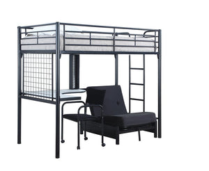 G2209 - Jenner Futon Workstation Loft Bed - ReeceFurniture.com