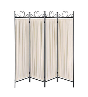 G2710 - 4-Panel Folding Screen Beige And Black - ReeceFurniture.com
