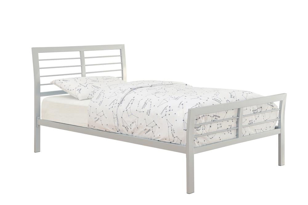 G300201 - Cooper Full Metal Bed - Silver - ReeceFurniture.com