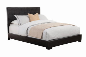 G300260 - Conner Upholstered Panel Bed - Black - ReeceFurniture.com