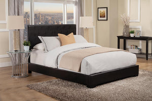 G300260 - Conner Upholstered Panel Bed - Black - ReeceFurniture.com