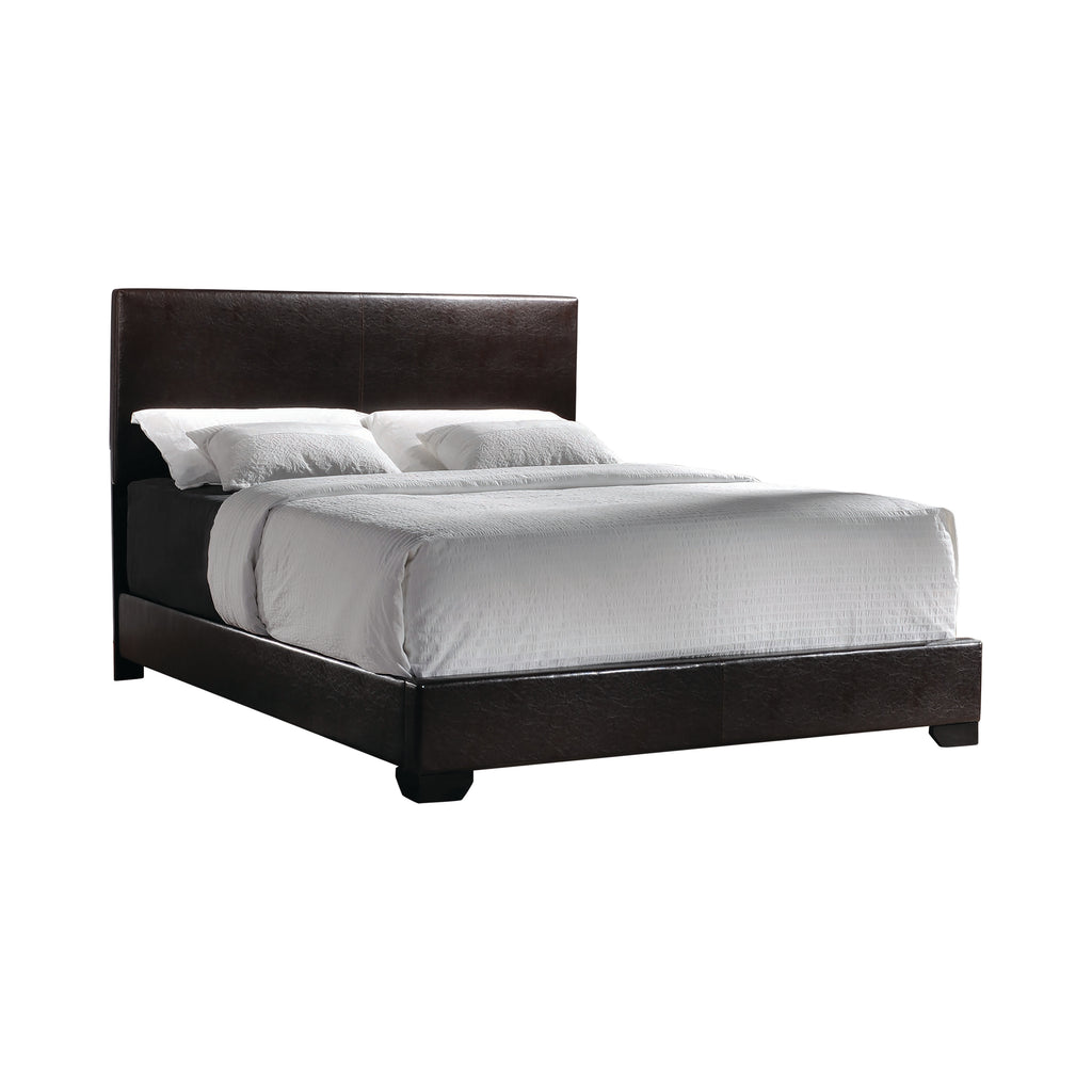 G300261 - Conner Bedroom Set - Deep Brown Leatherette Bed - ReeceFurniture.com