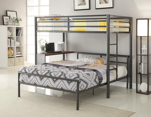 G300279 - Fisher Full Metal Bed - Gunmetal - ReeceFurniture.com