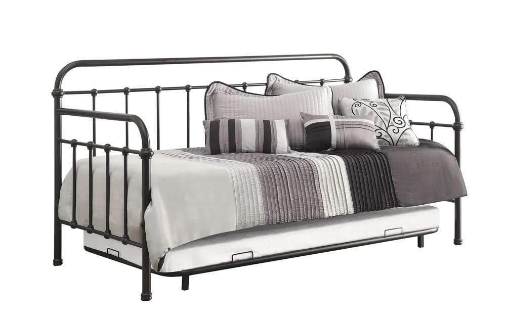 G300398 - Daybed With Trundle - Dark Bronze - ReeceFurniture.com