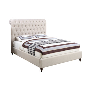 G300525 - Devon Bedroom Set - Tufted Upholstered Beige Bed - ReeceFurniture.com