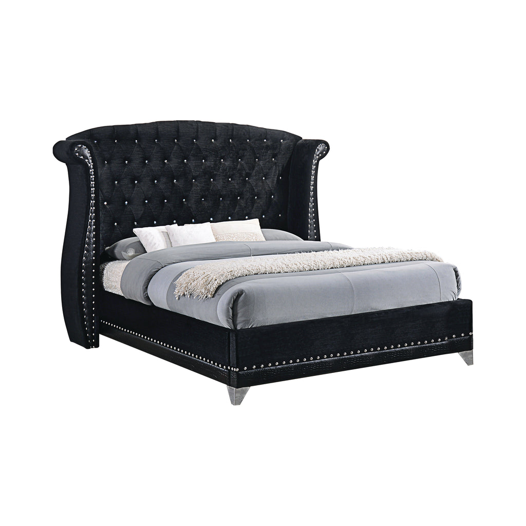 G300643 - Barzini Bedroom Set - Tufted Upholstered Bed - ReeceFurniture.com