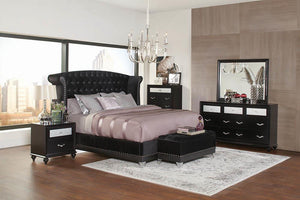 G300643 - Barzini Bedroom Set - Tufted Upholstered Bed - ReeceFurniture.com