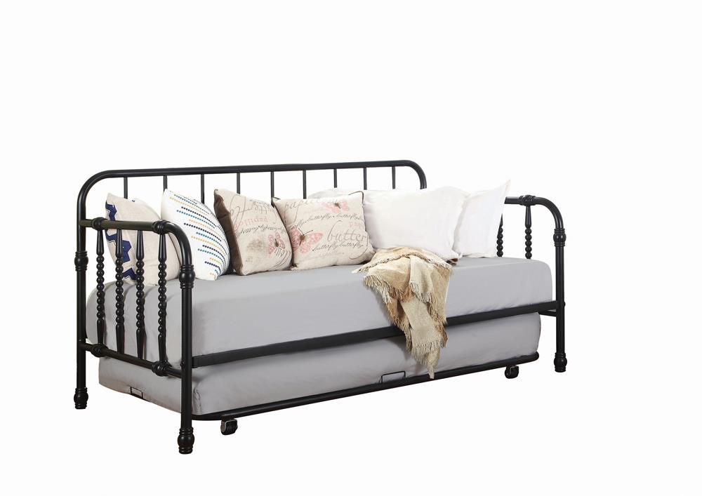 G300765 - Metal Daybed With Trundle - Black - ReeceFurniture.com