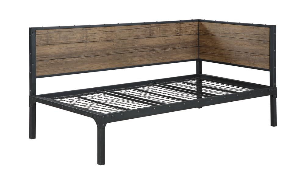 G300836 - Getler Daybed - Weathered Chestnut And Black - ReeceFurniture.com