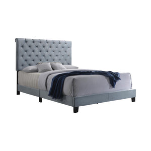G310041 - Warner Upholstered Bed - Slate Blue - ReeceFurniture.com