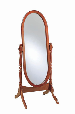 G3101 - Oval Cheval Mirror - Merlot - ReeceFurniture.com