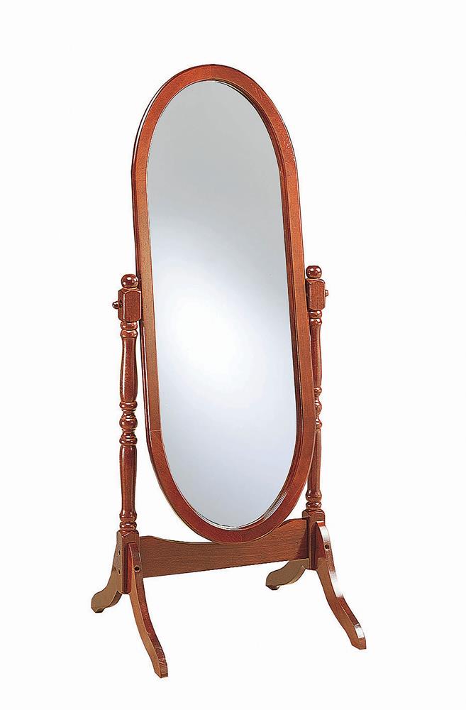 G3101 - Oval Cheval Mirror - Merlot