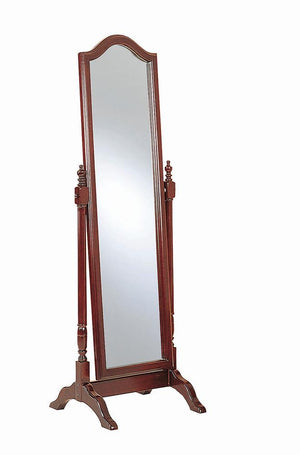 G3103 - Rectangular Cheval Mirror With Arched Top - Merlot - ReeceFurniture.com