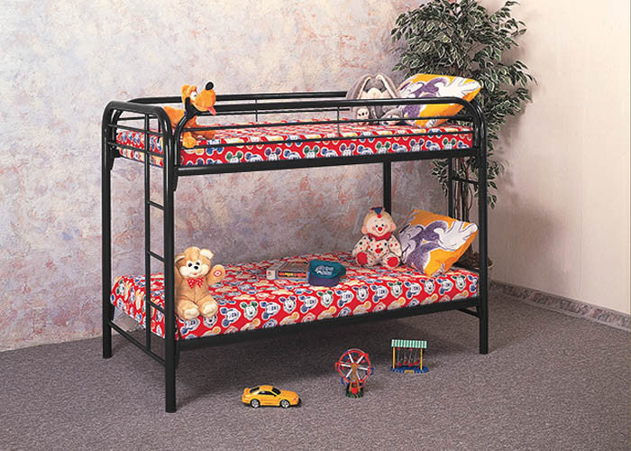 333-434 Black Twin/Twin Bunkbed - ReeceFurniture.com