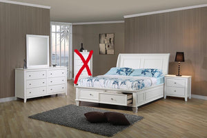 G400239 - Selena Sleigh Bed With Footboard Storage Bedroom Set - ReeceFurniture.com