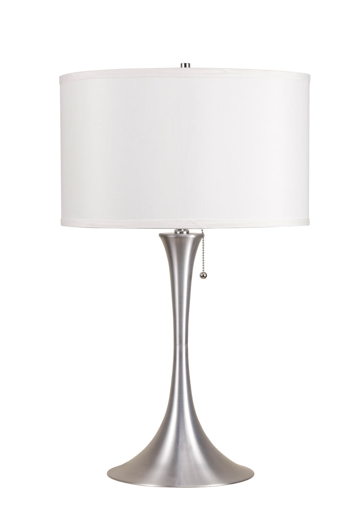 Cody Table Lamp, Brushed Silver