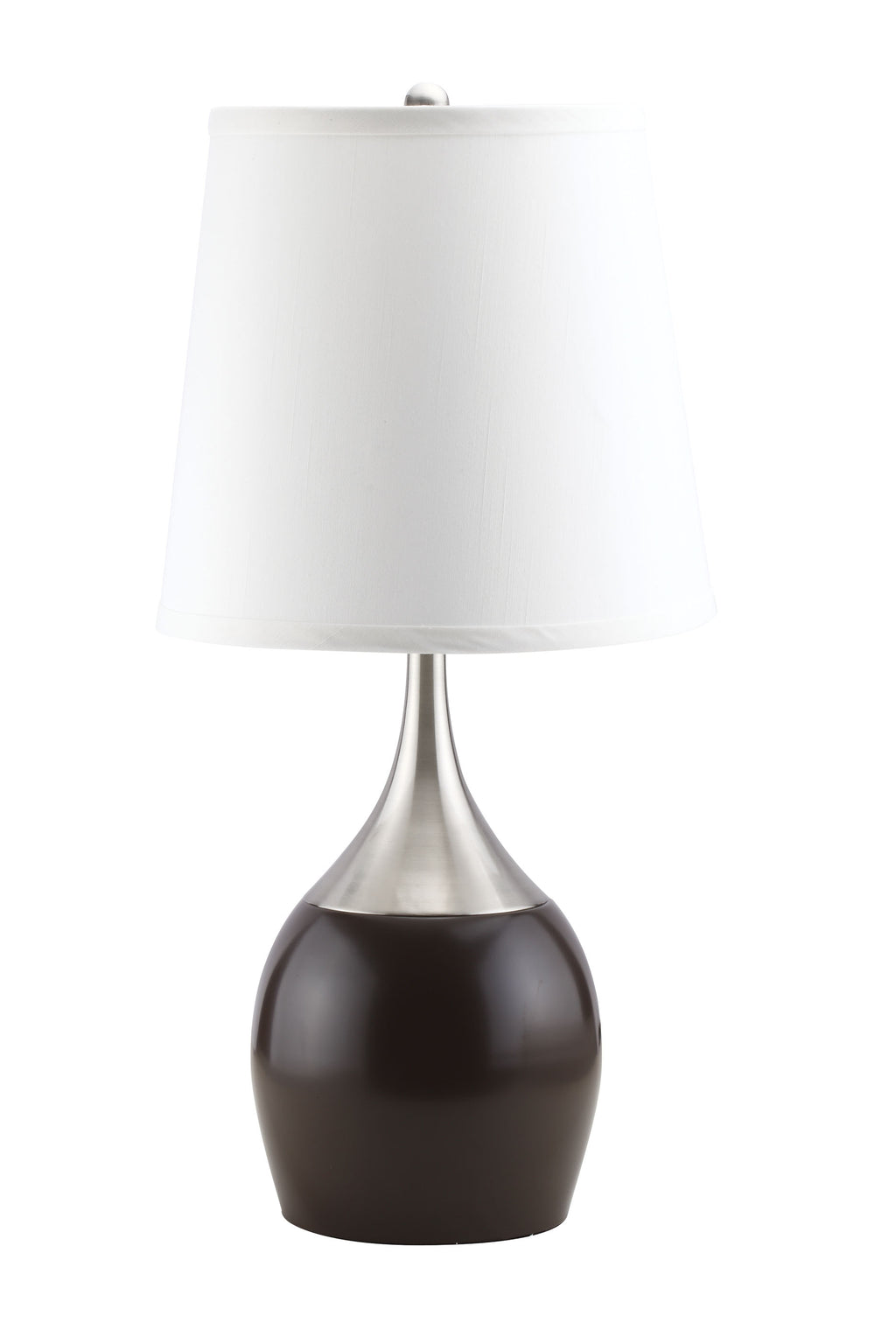 Willow Touch Table Lamp (Set-4), Brushed Silver, Espresso (1Set/2Ctn) - ReeceFurniture.com