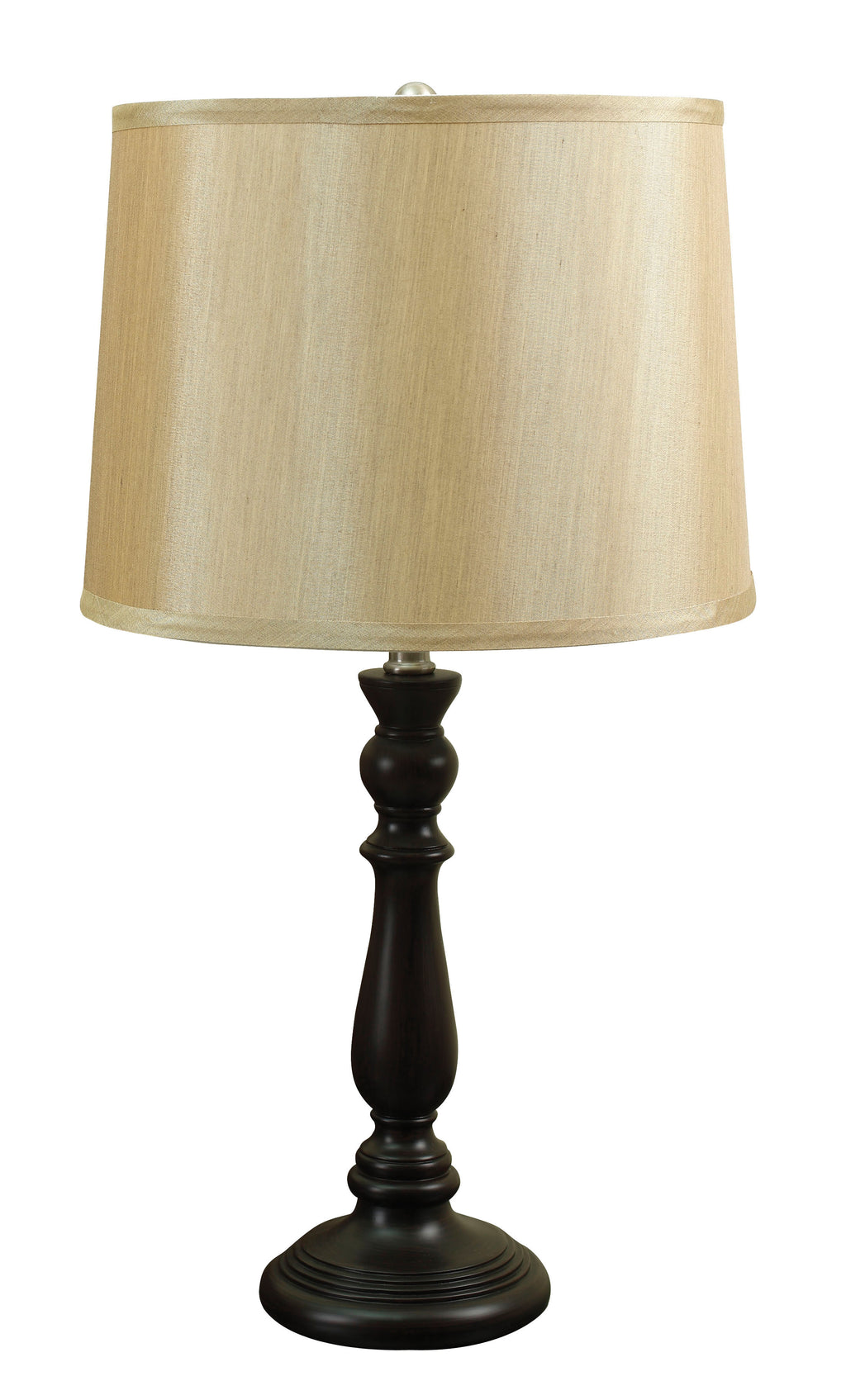 Baylee Table Lamp (Set-2), Gold Shade, Espresso Base - ReeceFurniture.com