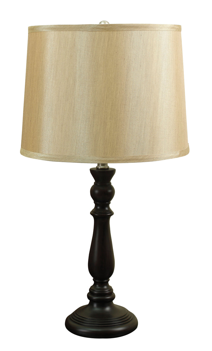 Baylee Table Lamp (Set-2), Gold Shade, Espresso Base