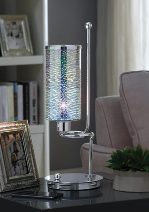 Gwen Table Lamp, Chrome - ReeceFurniture.com